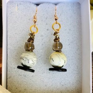 Handmade Boho Style Beaded Drop Earrings